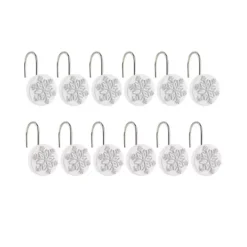 VCNY Home Winter Snowflake 16-pc. Shower Curtain Bath Set -Storage And Cleaning 7237520 ALT3