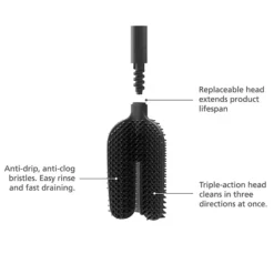 Joseph Joseph Flex 360 Matte Black Advanced Toilet Brush -Storage And Cleaning 7239586 ALT4