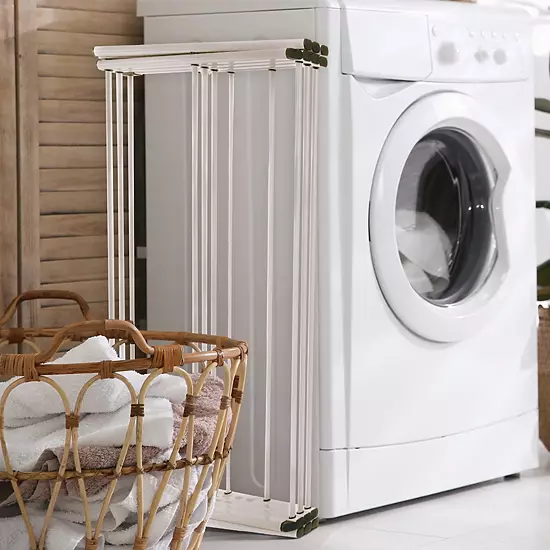 Lavish Home Collapsible Clothes Drying Rack, White 6 Lavish Home Collapsible Clothes Drying Rack, White - Image 4