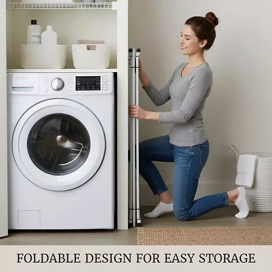 Lavish Home Collapsible Clothes Drying Rack, White 7 Lavish Home Collapsible Clothes Drying Rack, White - Image 5