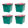 Homz 4-Pack Durabilt 10-Gallon Latching Tough Containers | Holiday -Storage And Cleaning 7266875
