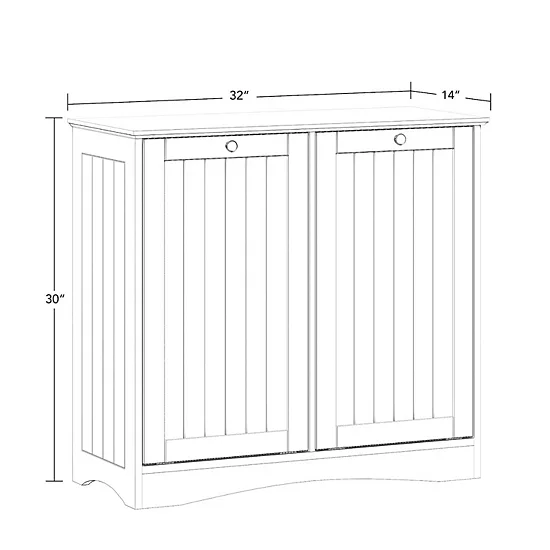 RiverRidge Home Ashland Double Tilt-Out Laundry Room Hamper Storage Cabinet 7 RiverRidge Home Ashland Double Tilt-Out Laundry Room Hamper Storage Cabinet - Image 5