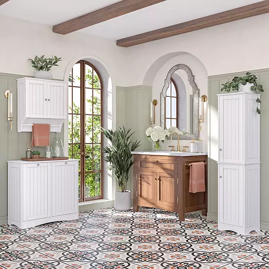 RiverRidge Home Ashland Double Tilt-Out Laundry Room Hamper Storage Cabinet 8 RiverRidge Home Ashland Double Tilt-Out Laundry Room Hamper Storage Cabinet - Image 6