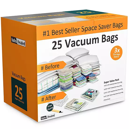Home-Complete 25 Vacuum Sealed Storage Bags 3 Home-Complete 25 Vacuum Sealed Storage Bags