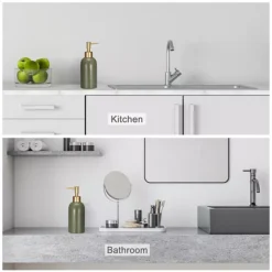 Soap Dispenser Ceramic Dish Hand Soap Dispenser With Stainless Steel Pump For Kitchen Bathroom -Storage And Cleaning 7335795 ALT3