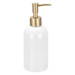 Soap Dispenser Ceramic Dish Hand Soap Dispenser With Stainless Steel Pump For Kitchen Bathroom -Storage And Cleaning 7335795 White