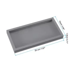 Silicone Bathroom Tray, 8" X 4" Jewelry Organizer Dish For Soap Dispenser, Coin, Key -Storage And Cleaning 7356036 ALT4