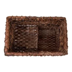 Storied Home Woven BacBac Leaf Stair Basket