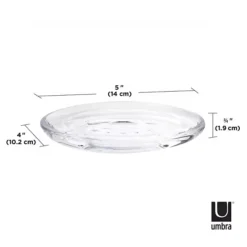 Umbra Droplet Clear Soap Dish -Storage And Cleaning 7457350 ALT12