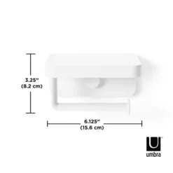 Umbra Flex Adhesive Toilet Paper Holder -Storage And Cleaning 7457383 ALT8