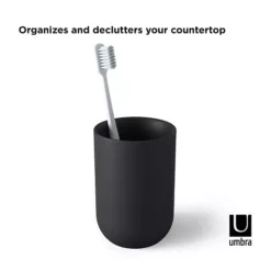 Umbra Junip Black Toothbrush Holder -Storage And Cleaning 7457452 ALT5