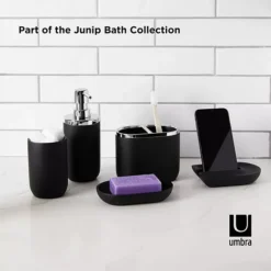 Umbra Junip Black Toothbrush Holder -Storage And Cleaning 7457452 ALT6