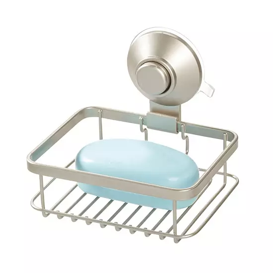 IDesign Push-Lock Suction Soap Dish For Shower 4 IDesign Push-Lock Suction Soap Dish For Shower - Image 2