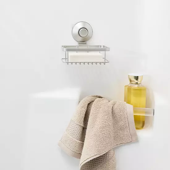 IDesign Push-Lock Suction Soap Dish For Shower 5 IDesign Push-Lock Suction Soap Dish For Shower - Image 3