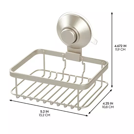 IDesign Push-Lock Suction Soap Dish For Shower 7 IDesign Push-Lock Suction Soap Dish For Shower - Image 5