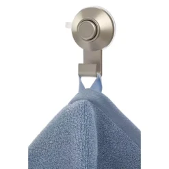 IDesign 2-Piece Satin Push-Lock Suction Shower Hooks Set -Storage And Cleaning 7477338 ALT3