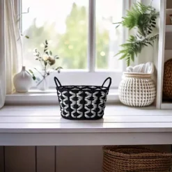Neatly Marled Paper Rope Basket -Storage And Cleaning 7480166 ALT2