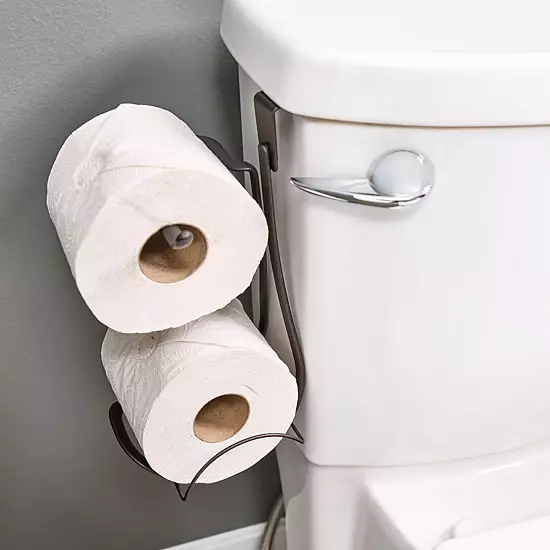 IDesign Axis Bronze Over-the-Tank Toilet Paper Holder 5 IDesign Axis Bronze Over-the-Tank Toilet Paper Holder - Image 3