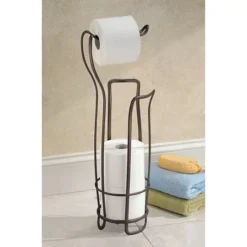 IDesign Axis Bronze Free Standing Toilet Paper Holder -Storage And Cleaning 7496599 ALT2