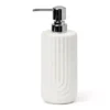 MAISON DE BASE Ceramic Ribbed Soap Dispenser -Storage And Cleaning 7524805