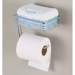 IDesign Classico Toilet Paper Holder With Shelf For Bathroom - Wall Mount, Chrome 9 IDesign Classico Toilet Paper Holder With Shelf For Bathroom - Wall Mount, Chrome -Storage And Cleaning 7526421 ALT3