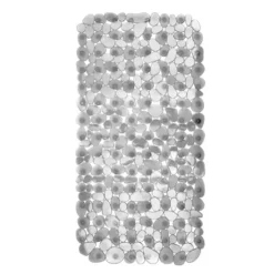 IDesign Pebblz Non-Slip Suction Bath Mat For Shower, Bathtub - Graphite