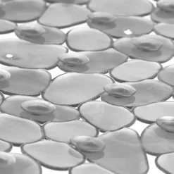 IDesign Pebblz Non-Slip Suction Bath Mat For Shower, Bathtub - Graphite -Storage And Cleaning 7526946 ALT5