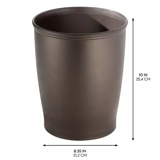 IDesign Kent Bathware, Wastebasket Trash Can For Bathroom, Kitchen, Office - Bronze 4 IDesign Kent Bathware, Wastebasket Trash Can For Bathroom, Kitchen, Office - Bronze - Image 2