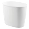 IDesign Kent Bathware, Oval Wastebasket Trash Can For Bathroom, Kitchen, Office - White -Storage And Cleaning 7527327