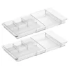 IDesign Expandable Desk Drawer Organizer - Clarity Collection – Set Of 2- Clear -Storage And Cleaning 7527410