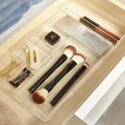 IDesign Expandable Desk Drawer Organizer - Clarity Collection – Set Of 2- Clear -Storage And Cleaning 7527410 ALT6
