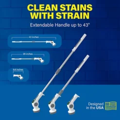 Bell+Howell Scrubtastic Pro Electric Rechargeable Spin Power Scrubber With 3 Rotating Brush Heads 21 Bell+Howell Scrubtastic Pro Electric Rechargeable Spin Power Scrubber With 3 Rotating Brush Heads -Storage And Cleaning 7541606 ALT9