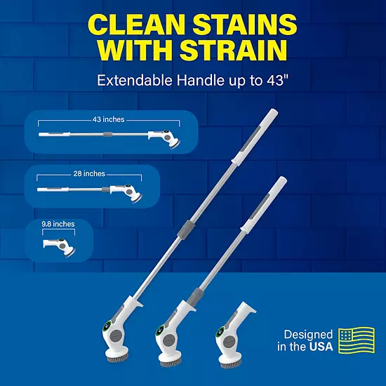 Bell+Howell Scrubtastic Pro Electric Rechargeable Spin Power Scrubber With 3 Rotating Brush Heads 12 Bell+Howell Scrubtastic Pro Electric Rechargeable Spin Power Scrubber With 3 Rotating Brush Heads - Image 10