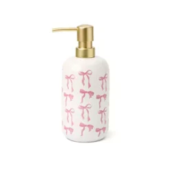 MAISON DE BASE Ceramic Bow Print Soap Dispenser