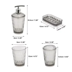 1 Set Transparent Bathroom Accessories Set For Bathroom Vanities -Storage And Cleaning 7641042 ALT3