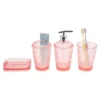 1 Set Transparent Bathroom Accessories Set For Bathroom Vanities -Storage And Cleaning 7641042 Pink