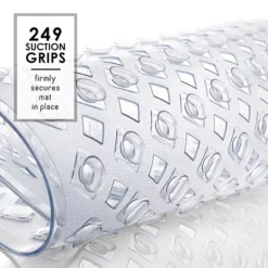 Clara Clark Shower Mat - 35"x16" Bathtub Mat Non Slip With Suction Cups -Storage And Cleaning 7654976 ALT2