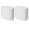IDesign 2-pc. Oval Plastic Bathroom Trash Can Set -Storage And Cleaning 7720541 White