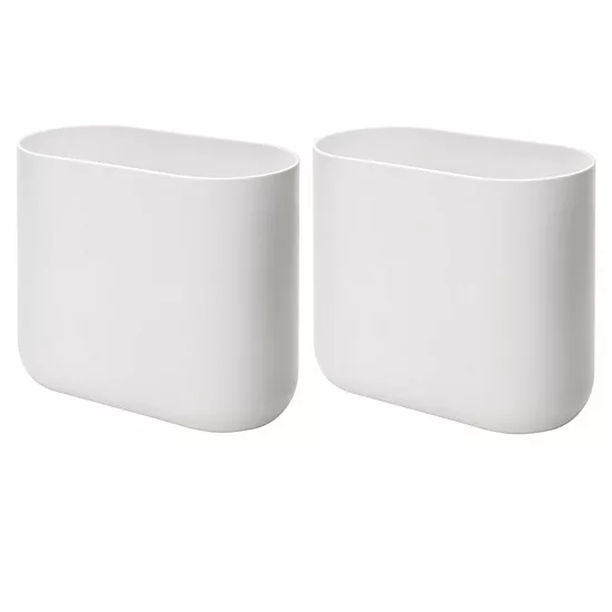 IDesign 2-pc. Oval Plastic Bathroom Trash Can Set 3 IDesign 2-pc. Oval Plastic Bathroom Trash Can Set