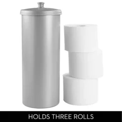 IDesign 2-pc. Toilet Paper Canister With Lid Set -Storage And Cleaning 7720545 ALT3
