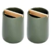 IDesign 2-pc. Toothbrush Holder With Removable Wood Divider Set