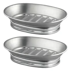 IDesign 2-pc. Bar Soap Dish Holder Set