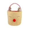 Merry And Bright Reindeer Storage Bin With Handle