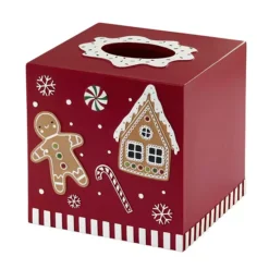 Avanti Gingerbread Man Tissue Box Cover