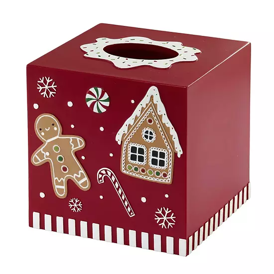 Avanti Gingerbread Man Tissue Box Cover 3 Avanti Gingerbread Man Tissue Box Cover