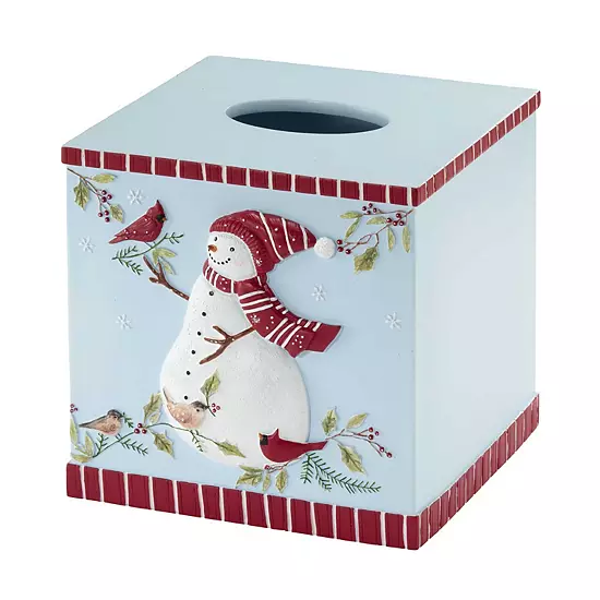 Avanti Holiday Cheer Snowman Tissue Box Cover 3 Avanti Holiday Cheer Snowman Tissue Box Cover