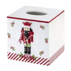 Avanti Peppermint Nutcracker Tissue Box Cover
