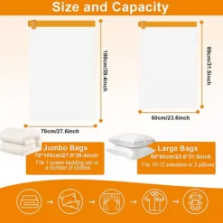 10 Vacuum Storage Bags With Manual Pump For Clothes, Blankets 9 10 Vacuum Storage Bags With Manual Pump For Clothes, Blankets -Storage And Cleaning 7797931 ALT2