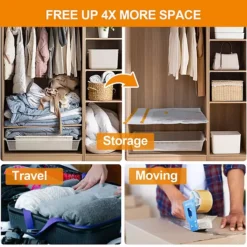 10 Vacuum Storage Bags With Manual Pump For Clothes, Blankets 11 10 Vacuum Storage Bags With Manual Pump For Clothes, Blankets -Storage And Cleaning 7797931 ALT4