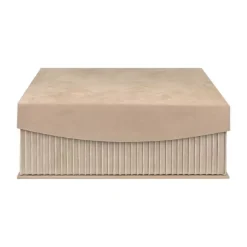 Belle Maison Medium Flip-Top Velvet Storage Box